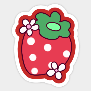 Flower Strawberry Sticker